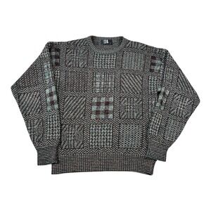 Vintage TSR USA Geometric Patterned Multicolor Crewneck Sweater‎ Men's XL